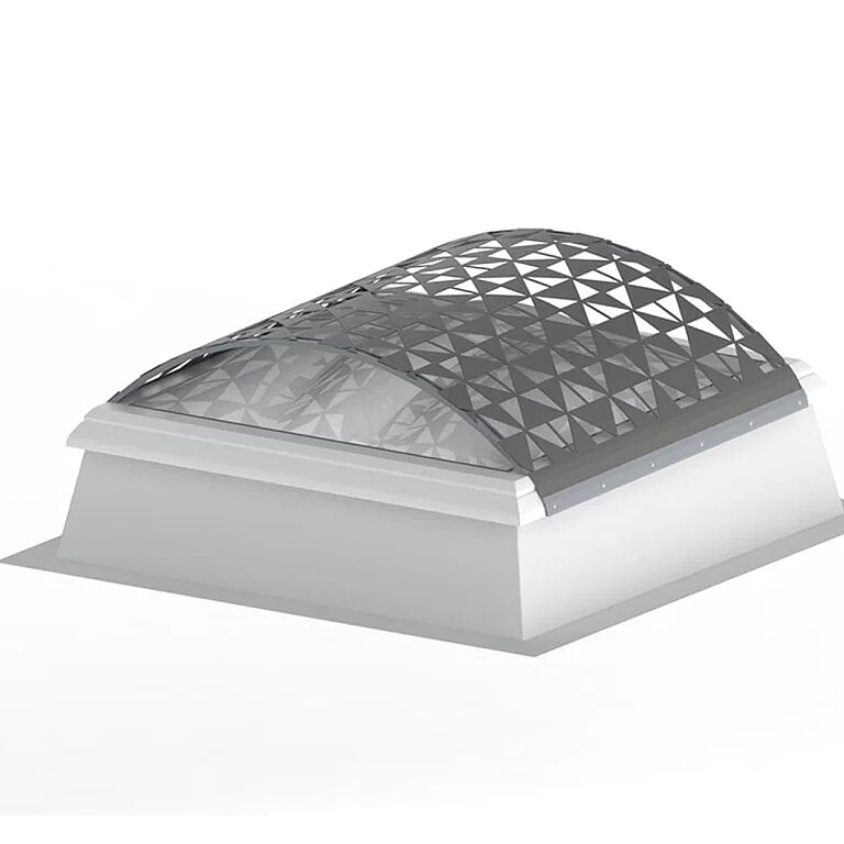 LAMILUX Lichtkuppel F100 W mit Durchsturzgitter und integriertem Sonnenschutz
