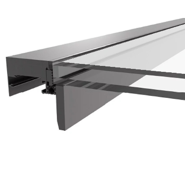 LAMILUX MS78 Aluminium-Profilsystem mit Zweifachverglasung im technischen Querschnitt
