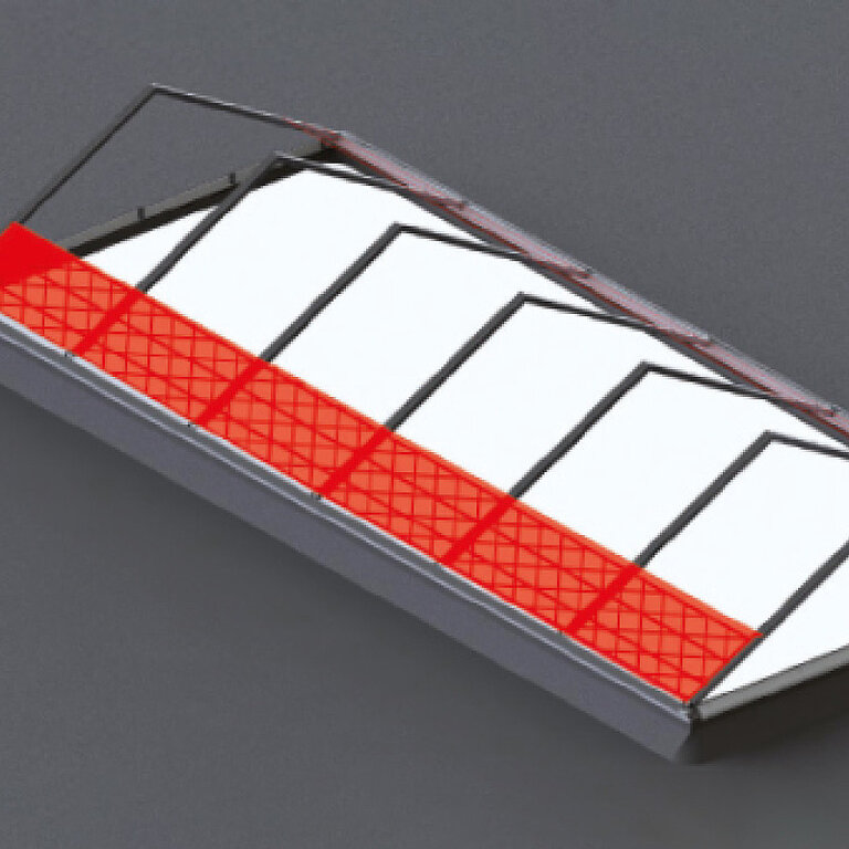 LAMILUX Lichtband S mit Safety Stripe zur erhöhten Sichtbarkeit und Sicherheit