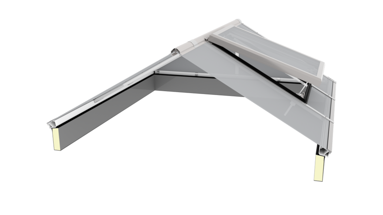 LAMILUX Lichtband Satteldachform