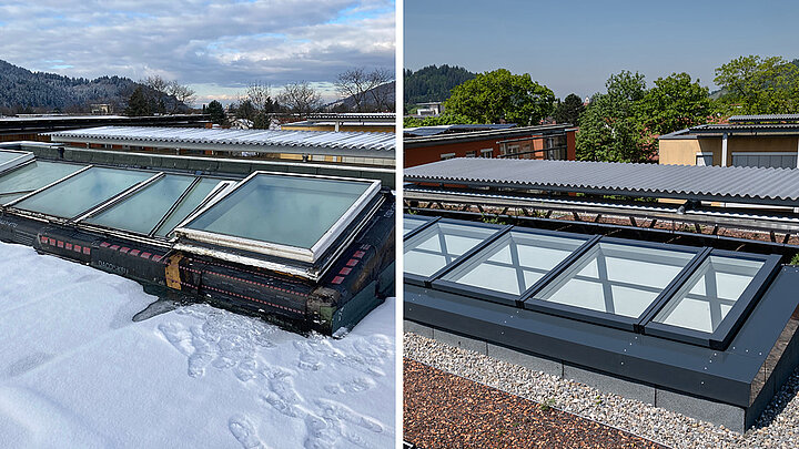 Glasdachsanierung in Freiburg mit LAMILUX Glasdach MS78
