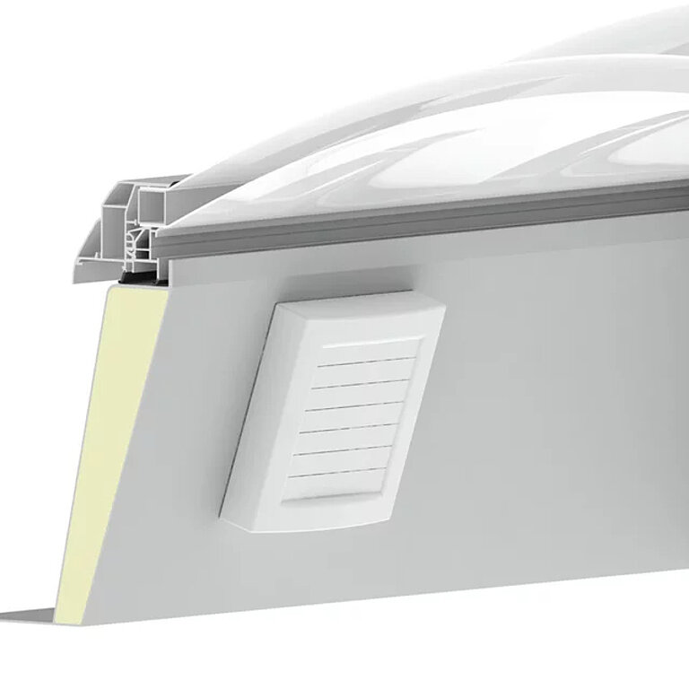 LAMILUX Lichtkuppel F100 W mit integriertem Kleinraumlüfter zur kontrollierten Belüftung