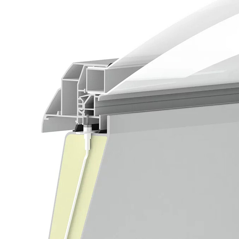 LAMILUX Lichtkuppel F100 W mit Reedkontakt zur Überwachung der Öffnungsstellung