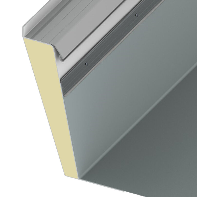 LAMILUX Flachdach Fenster F100 mit Anschlussset im technischen Detail