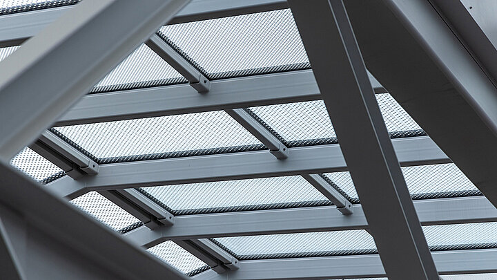 Detailansicht des LAMILUX Glasdach PR60
