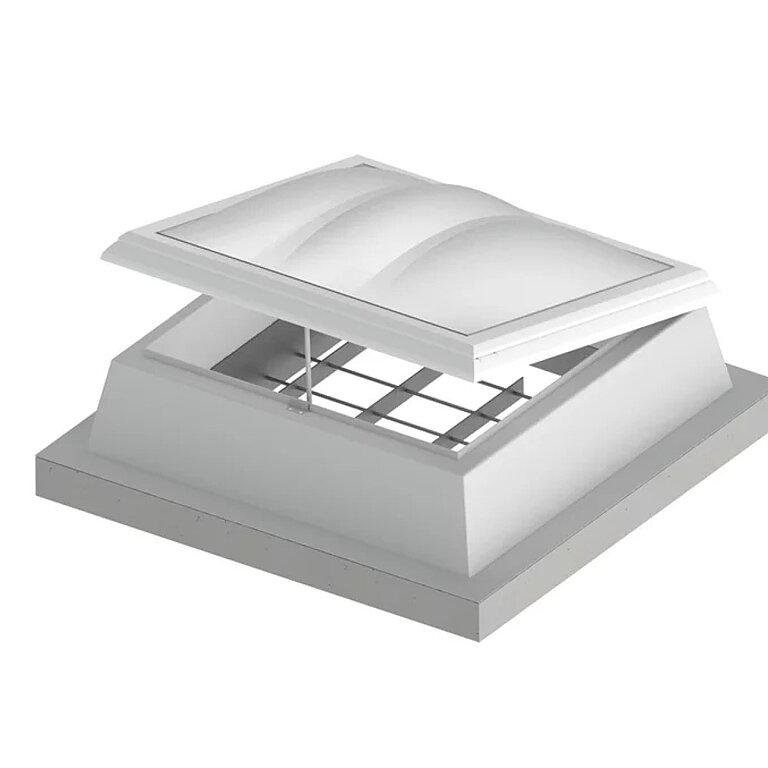 LAMILUX Rooflight F100 W with burglary protection grille for enhanced security