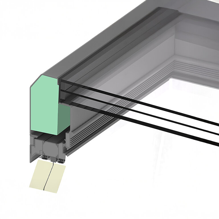 LAMILUX Flachdach Fenster Aluminium mit Reed-Kontakt als Produkterweiterung zur Öffnungsüberwachung