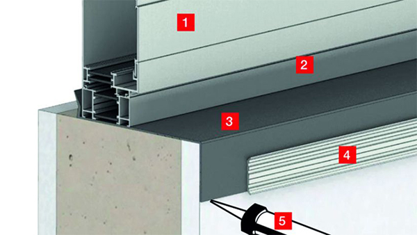 Sekundärdichtung im Anschlussdetail des Dachaufbaus